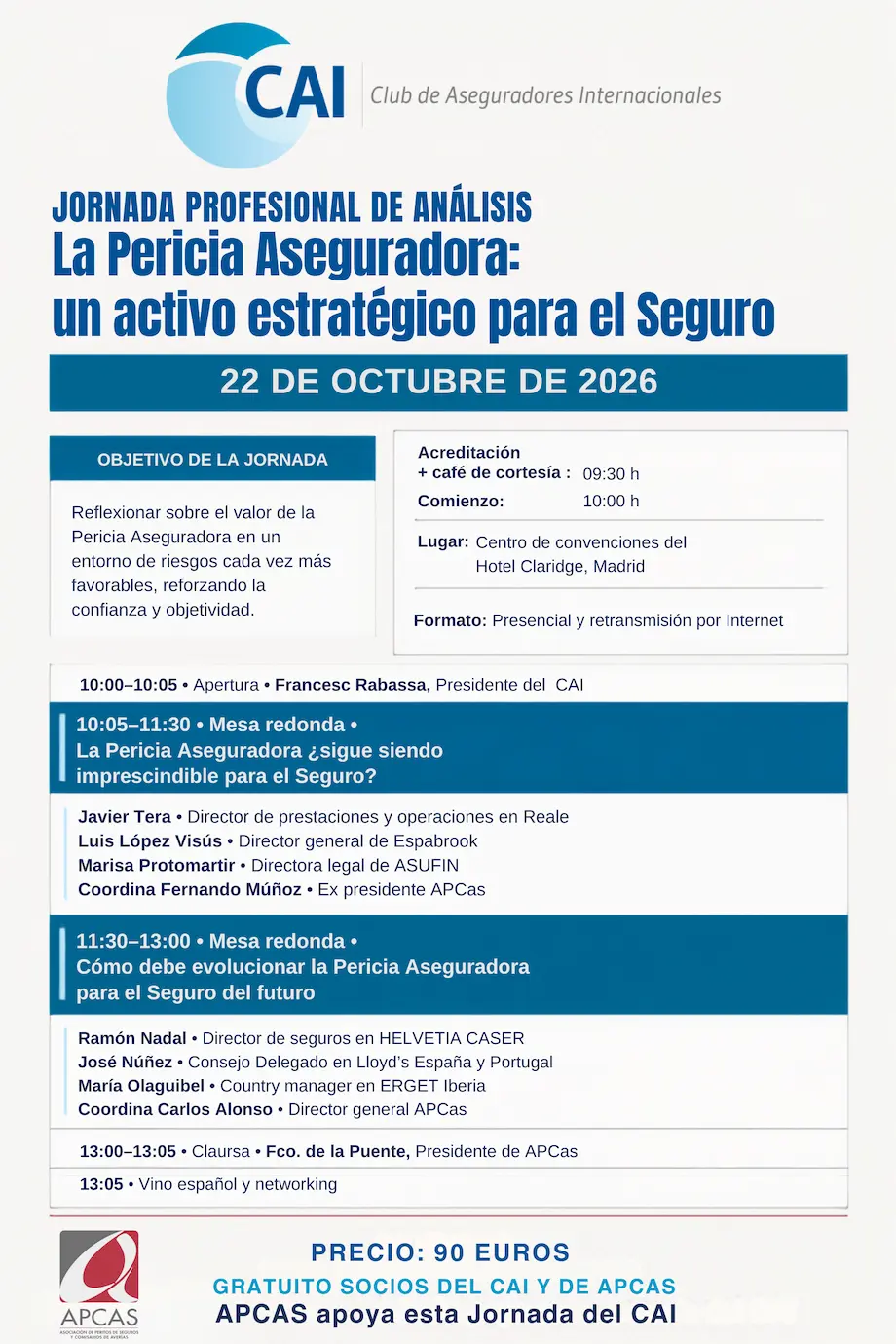cartel evento La pericia aseguradora